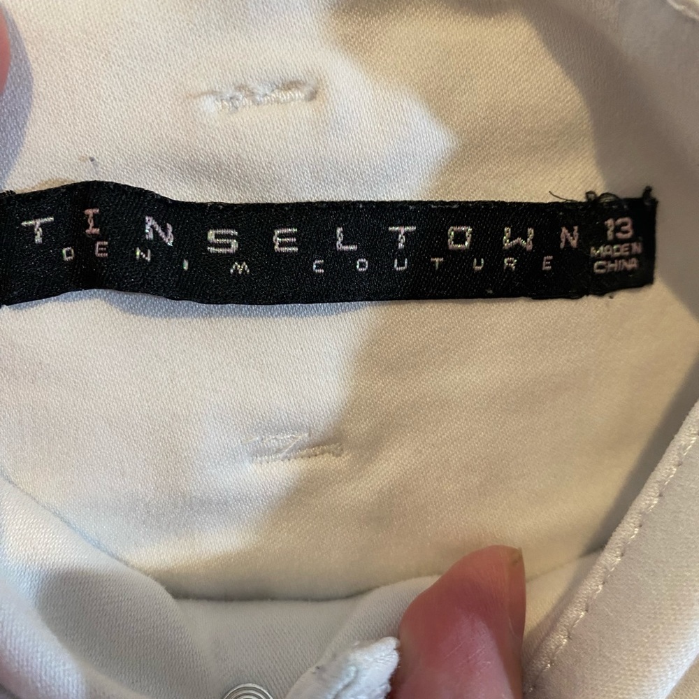 Tinseltown Denim Couture White Jeans Size 13 - Picture 5 of 6